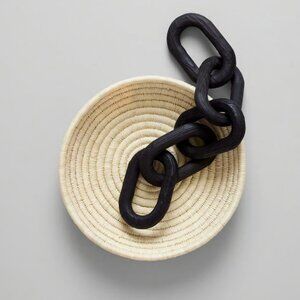 Black Wood Linked Rings Chain